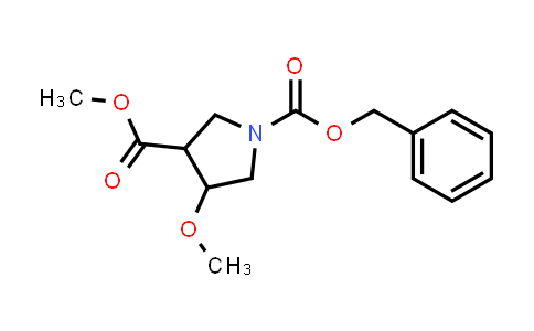 CAS No. 2386461-85-2, 1-benzyl 3-methyl 4-methoxypyrrolidine-1,3-dicarboxylate