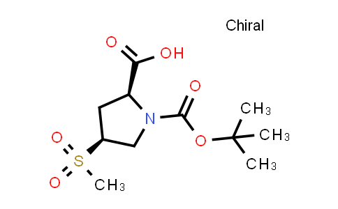 CAS No. 2306249-60-3, (2S,4S)-1-tert-butoxycarbonyl-4-methylsulfonyl-pyrrolidine-2-carboxylic acid