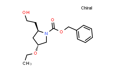 CAS No. 1639886-57-9, benzyl (2R,4R)-4-ethoxy-2-(2-hydroxyethyl)pyrrolidine-1-carboxylate