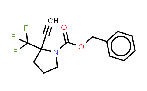 CAS No. 2306274-90-6, benzyl 2-ethynyl-2-(trifluoromethyl)pyrrolidine-1-carboxylate