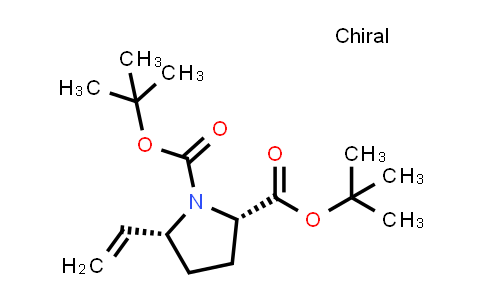 CAS No. 1360572-42-4, ditert-butyl (2S,5R)-5-vinylpyrrolidine-1,2-dicarboxylate
