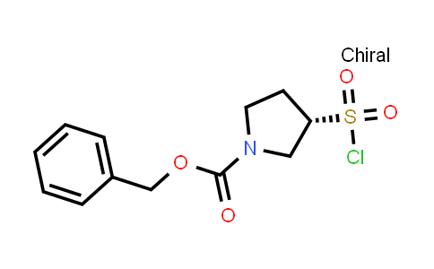 CAS No. 1251071-16-5, benzyl (3S)-3-(chlorosulfonyl)pyrrolidine-1-carboxylate