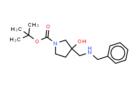 CAS No. 1072828-07-9, tert-butyl 3-[(benzylamino)methyl]-3-hydroxypyrrolidine-1-carboxylate