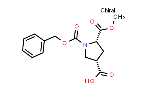 DY858560 | 586396-26-1 | (3S,5S)-1-benzyloxycarbonyl-5-methoxycarbonyl-pyrrolidine-3-carboxylic acid