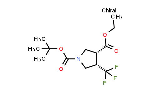 913744-79-3 | O1-tert-butyl O3-ethyl cis-4-(trifluoromethyl)pyrrolidine-1,3-dicarboxylate