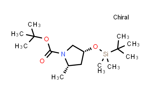 CAS No. 213699-41-3, tert-butyl (2S,4R)-4-[tert-butyl(dimethyl)silyl]oxy-2-methyl-pyrrolidine-1-carboxylate
