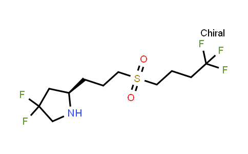 CAS No. 1670273-34-3, (2R)-4,4-difluoro-2-[3-(4,4,4-trifluorobutanesulfonyl)propyl]pyrrolidine
