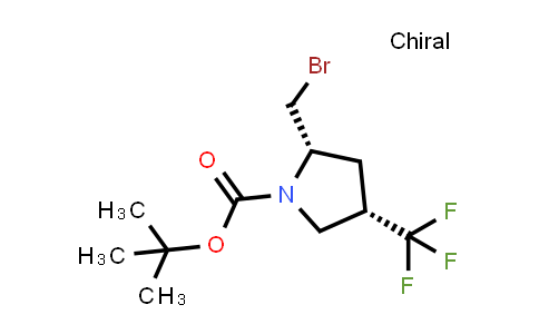 CAS No. 2306244-76-6, tert-butyl (2S,4S)-2-(bromomethyl)-4-(trifluoromethyl)pyrrolidine-1-carboxylate