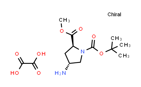 DY858594 | 1807938-33-5 | O1-tert-butyl O2-methyl (2S,4R)-4-aminopyrrolidine-1,2-dicarboxylate;oxalic acid