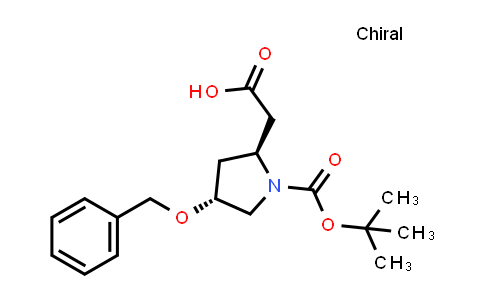 CAS No. 336182-08-2, 2-[(2S,4R)-4-benzyloxy-1-tert-butoxycarbonyl-pyrrolidin-2-yl]acetic acid