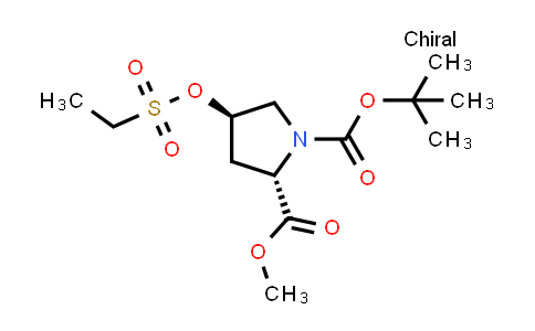 MC858597 | 2387561-34-2 | O1-tert-butyl O2-methyl (2S,4R)-4-ethylsulfonyloxypyrrolidine-1,2-dicarboxylate