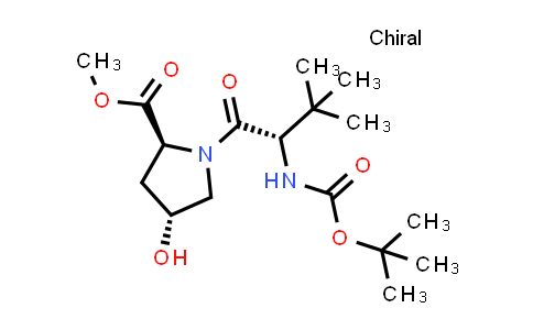 CAS No. 630421-45-3, methyl (2S,4R)-1-[(2S)-2-(tert-butoxycarbonylamino)-3,3-dimethyl-butanoyl]-4-hydroxy-pyrrolidine-2-carboxylate