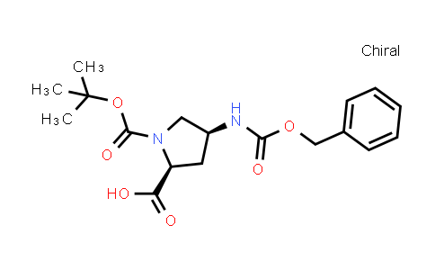 CAS No. 874162-99-9, (2S,4S)-4-(benzyloxycarbonylamino)-1-tert-butoxycarbonyl-pyrrolidine-2-carboxylic acid