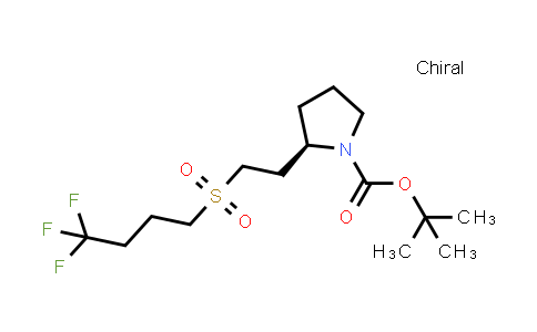 CAS No. 1670272-80-6, tert-butyl (2R)-2-[2-(4,4,4-trifluorobutanesulfonyl)ethyl]pyrrolidine-1-carboxylate