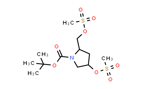 CAS No. 1822474-33-8, tert-butyl 4-methylsulfonyloxy-2-(methylsulfonyloxymethyl)pyrrolidine-1-carboxylate