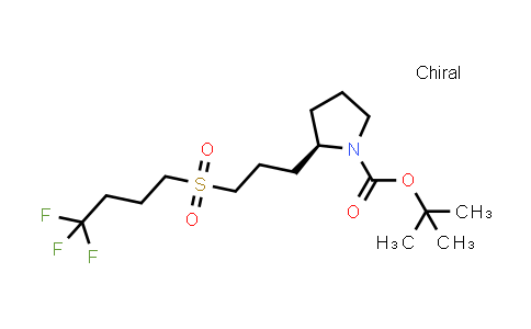 CAS No. 1670273-24-1, tert-butyl (2R)-2-[3-(4,4,4-trifluorobutanesulfonyl)propyl]pyrrolidine-1-carboxylate
