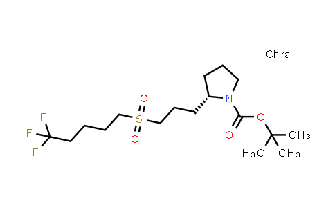 CAS No. 1670273-31-0, tert-butyl (2S)-2-[3-(5,5,5-trifluoropentanesulfonyl)propyl]pyrrolidine-1-carboxylate