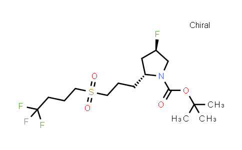 DY858641 | 1670273-18-3 | tert-butyl (2R,4R)-4-fluoro-2-[3-(4,4,4-trifluorobutanesulfonyl)propyl]pyrrolidine-1-carboxylate