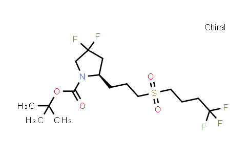 CAS No. 1670273-19-4, tert-butyl (2R)-4,4-difluoro-2-[3-(4,4,4-trifluorobutanesulfonyl)propyl]pyrrolidine-1-carboxylate