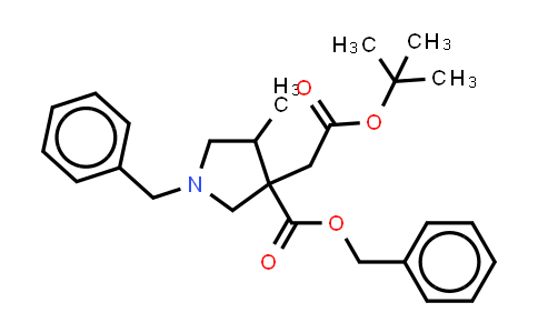 CAS No. 2306262-05-3, benzyl 1-benzyl-3-(2-tert-butoxy-2-oxo-ethyl)-4-methyl-pyrrolidine-3-carboxylate
