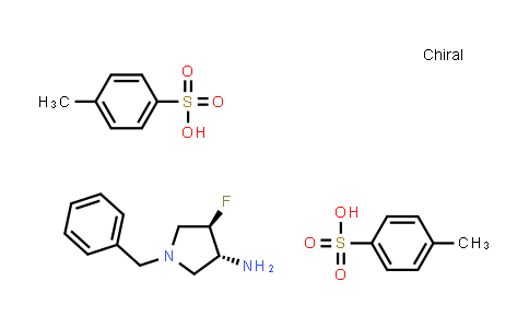 CAS No. 1776113-98-4, (3R,4R)-1-benzyl-4-fluoro-pyrrolidin-3-amine;bis(4-methylbenzenesulfonic acid)