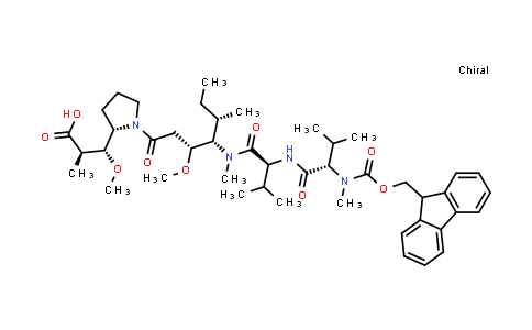 CAS No. 1352202-13-1, (2R,3R)-3-[(2S)-1-[(3R,4S,5S)-4-[[(2S)-2-[[(2S)-2-[9H-fluoren-9-ylmethoxycarbonyl(methyl)amino]-3-methyl-butanoyl]amino]-3-methyl-butanoyl]-methyl-amino]-3-methoxy-5-methyl-heptanoyl]pyrrolidin-2-yl]-3-methoxy-2-methyl-propanoic acid