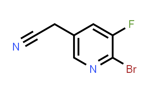 CAS No. 1227591-14-1, 3-Pyridineacetonitrile, 6-bromo-5-fluoro-