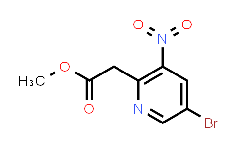 CAS No. 1259512-09-8, methyl 2-(5-bromo-3-nitropyridin-2-yl)acetate