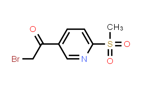 CAS No. 1207747-40-7, Ethanone, 2-bromo-1-[6-(methylsulfonyl)-3-pyridinyl]-2-bromo-1-(6-methanesulfonylpyridin-3-yl)ethan-1-one