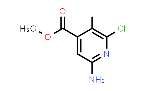 CAS No. 1555848-65-1, methyl 6-amino-2-chloro-3-iodopyridine-4-carboxylate