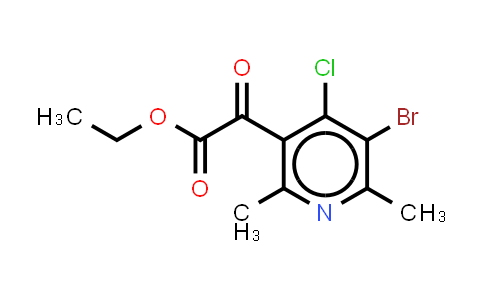 CAS No. 1803444-96-3, ethyl 2-(5-bromo-4-chloro-2,6-dimethylpyridin-3-yl)-2-oxoacetate