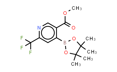 CAS No. 2170135-07-4, methyl 4-(tetramethyl-1,3,2-dioxaborolan-2-yl)-6-(trifluoromethyl)pyridine-3-carboxylate