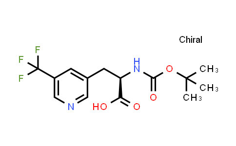 CAS No. 2387561-75-1, (2R)-2-(tert-butoxycarbonylamino)-3-[5-(trifluoromethyl)-3-pyridyl]propanoic acid