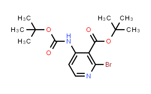 CAS No. 1044148-94-8, tert-butyl 2-bromo-4-{[(tert-butoxy)carbonyl]amino}pyridine-3-carboxylate