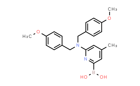 CAS No. 2411791-29-0, [6-[bis[(4-methoxyphenyl)methyl]amino]-4-methyl-2-pyridyl]boronic acid