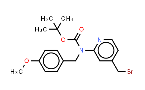 CAS No. 1803272-45-8, tert-butyl N-[4-(bromomethyl)pyridin-2-yl]-N-[(4-methoxyphenyl)methyl]carbamate