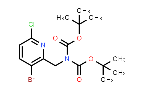 2703752-57-0 | tert-butyl N-[(3-bromo-6-chloropyridin-2-yl)methyl]-N-[(tert-butoxy)carbonyl]carbamate