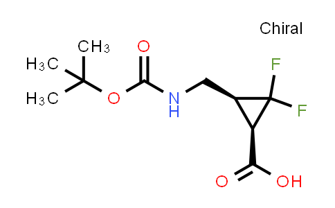 2218437-05-7 | cis-3-[(tert-butoxycarbonylamino)methyl]-2,2-difluoro-cyclopropanecarboxylic acid