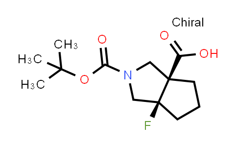 2696257-68-6 | cis-2-tert-butoxycarbonyl-3a-fluoro-3,4,5,6-tetrahydro-1H-cyclopenta[c]pyrrole-6a-carboxylic acid