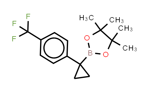 2855153-02-3 | 4,4,5,5-tetramethyl-2-(1-(4-(trifluoromethyl)phenyl)cyclopropyl)-1,3,2-dioxaborolane