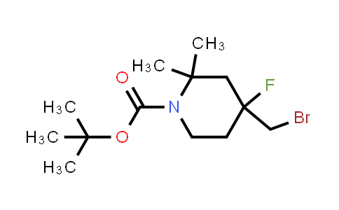 MC861109 | 2387599-95-1 | tert-butyl 4-(bromomethyl)-4-fluoro-2,2-dimethyl-piperidine-1-carboxylate
