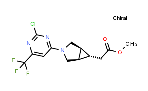 2102502-68-9 | methyl 2-(rel-(1R,5S,6s)-3-(2-chloro-6-(trifluoromethyl)pyrimidin-4-yl)-3-azabicyclo[3.1.0]hexan-6-yl)acetate