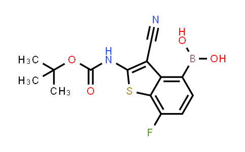 MC861115 | 2892621-47-3 | [2-(tert-butoxycarbonylamino)-3-cyano-7-fluoro-benzothiophen-4-yl]boronic acid