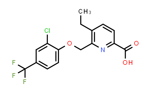 2940957-33-3 | 6-[[2-chloro-4-(trifluoromethyl)phenoxy]methyl]-5-ethyl-pyridine-2-carboxylic acid