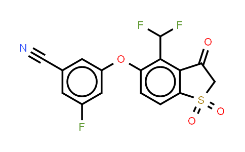 CAS No. 1799949-66-8, 3-[4-(difluoromethyl)-1,1,3-trioxo-benzothiophen-5-yl]oxy-5-fluoro-benzonitrile