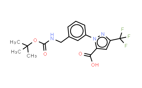640287-99-6 | 2-[3-[(tert-butoxycarbonylamino)methyl]phenyl]-5-(trifluoromethyl)pyrazole-3-carboxylic acid