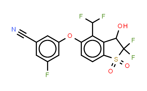 1799948-32-5 | 3-[[4-(difluoromethyl)-2,2-difluoro-3-hydroxy-1,1-dioxo-3H-benzothiophen-5-yl]oxy]-5-fluoro-benzonitrile