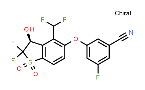 MC861145 | 1799948-37-0 | 3-[[(3S)-4-(difluoromethyl)-2,2-difluoro-3-hydroxy-1,1-dioxo-3H-benzothiophen-5-yl]oxy]-5-fluoro-benzonitrile