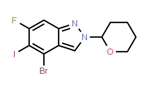MC861151 | 2940946-49-4 | 4-bromo-6-fluoro-5-iodo-2-tetrahydropyran-2-yl-indazole