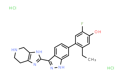 1421502-63-7 | 5-ethyl-2-fluoro-4-[3-(4,5,6,7-tetrahydro-3H-imidazo[4,5-c]pyridin-2-yl)-1H-indazol-6-yl]phenol;dihydrochloride